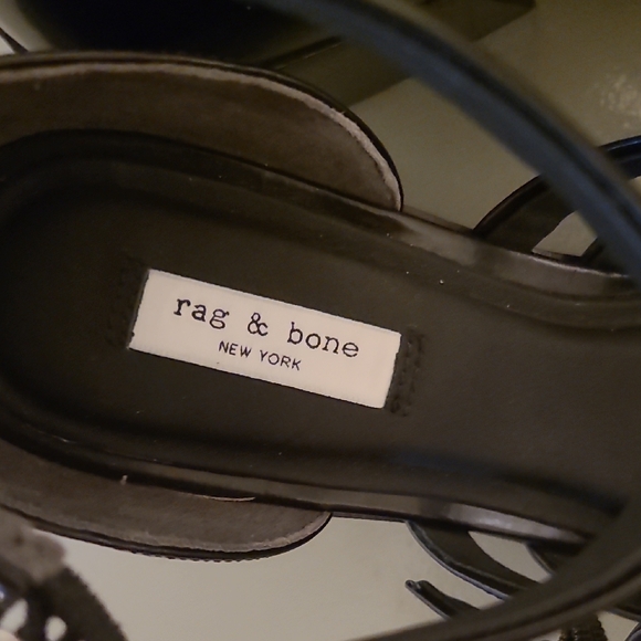 rag & bone Black Double-Ankle Strap Pointed Pumps - Picture 3 of 9